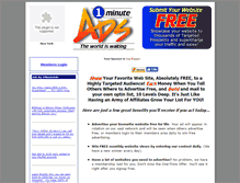 Tablet Screenshot of 1minuteads.com